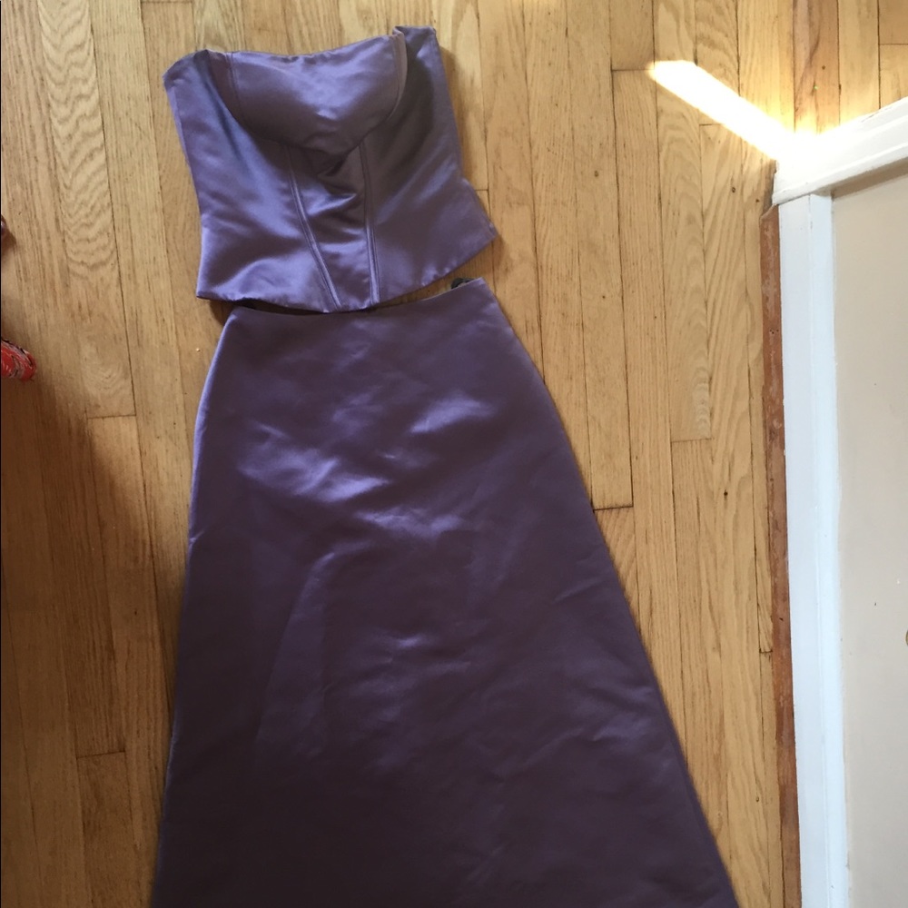 Bill Levcoff Lavender/purple Strapless dress